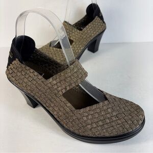 Bernie Mev Bonnie Woven Mary Jane Heels - Bronze Metallic Pewter 40 (9)
